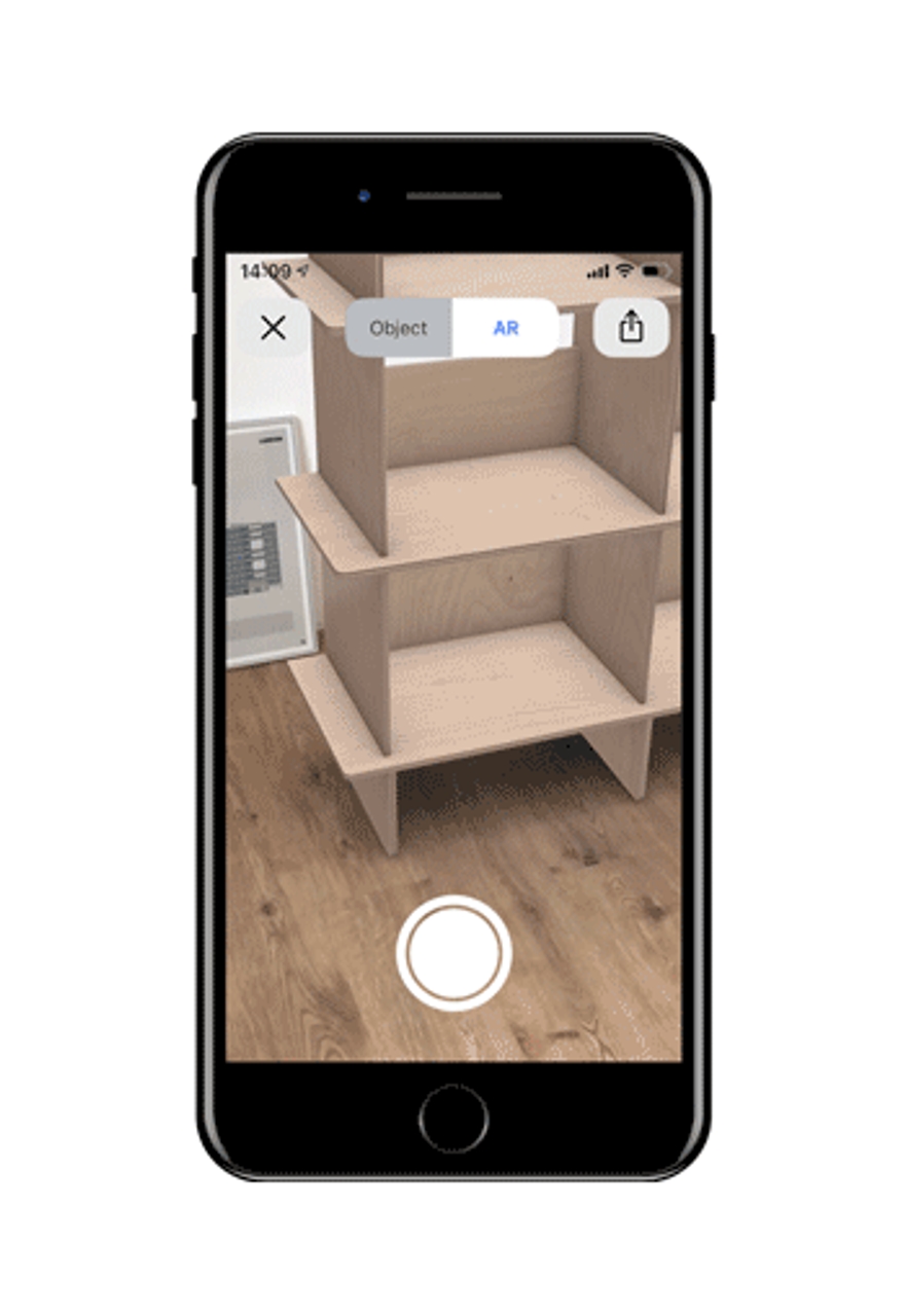 Opendesk Augmented Reality animation Linnea Bookshelf